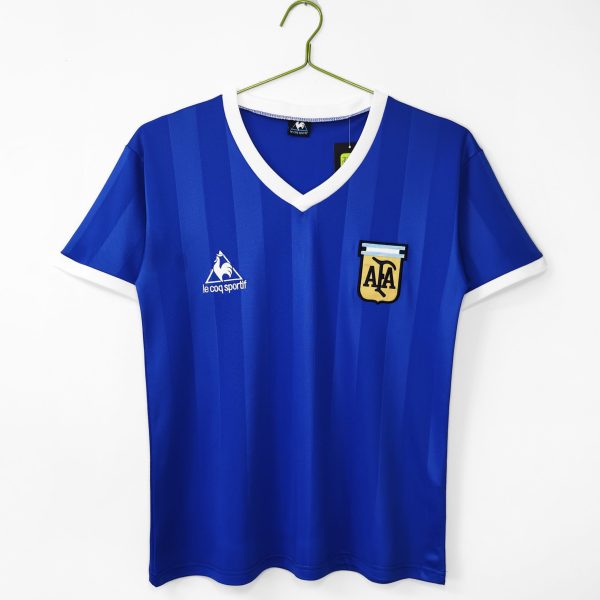 Argentina 1986 Away Retro Football Jersey – Blue