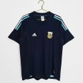 Argentina 2002 Away Retro Football Jersey – Navy Blue