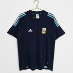 Argentina 2002 Away Retro Football Jersey – Navy Blue