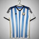 Argentina 2014 Home Retro Football Jersey – Sky Blue/White