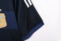 Argentina 2014 Away Retro Football Jersey – Navy Blue - Image 3