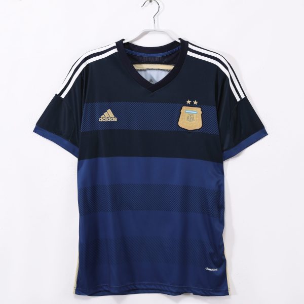 Argentina 2014 Away Retro Football Jersey – Navy Blue