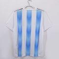 2018 Argentina Home Retro Soccer Jersey Sky Blue White - Image 5