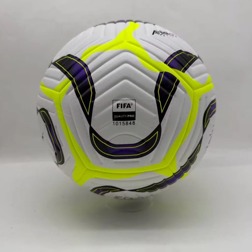 Hi-Vis Winter Edition: 2025/26 Premier League Official Design Soccer Ball - Yellow/Purple Premium Flight Match Ball (Size 5)