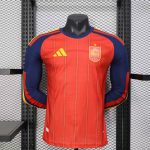 Spain 2026 Home Long-Sleeve Player Jersey