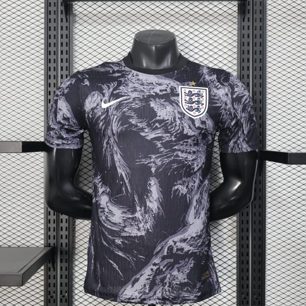 England 2026 Special Edition Black Graphic Player Version Soccer Jersey