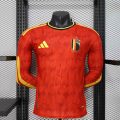 Belgium 2026 Home Long Sleeve Soccer Jersey