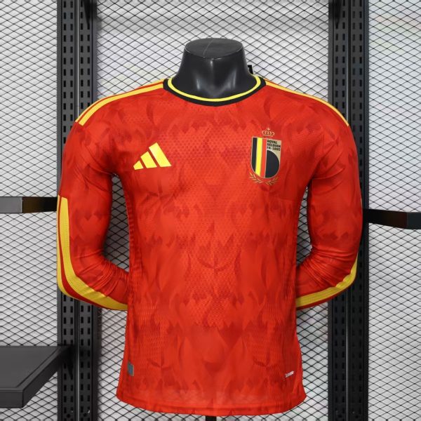 Belgium 2026 Home Long Sleeve Soccer Jersey