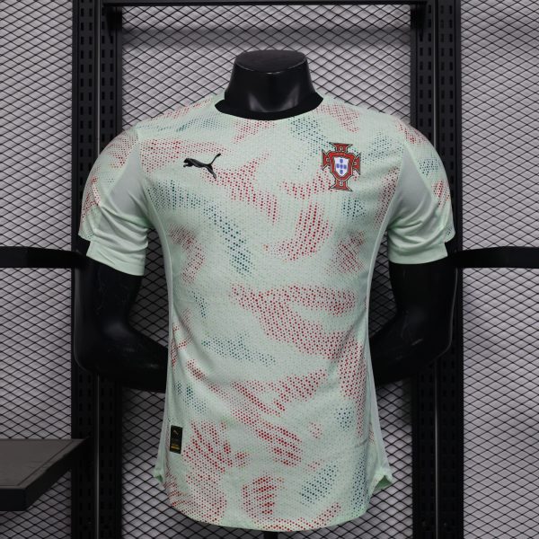 Portugal 2026 Pre-Match Player Version Soccer Jersey – Mint Green