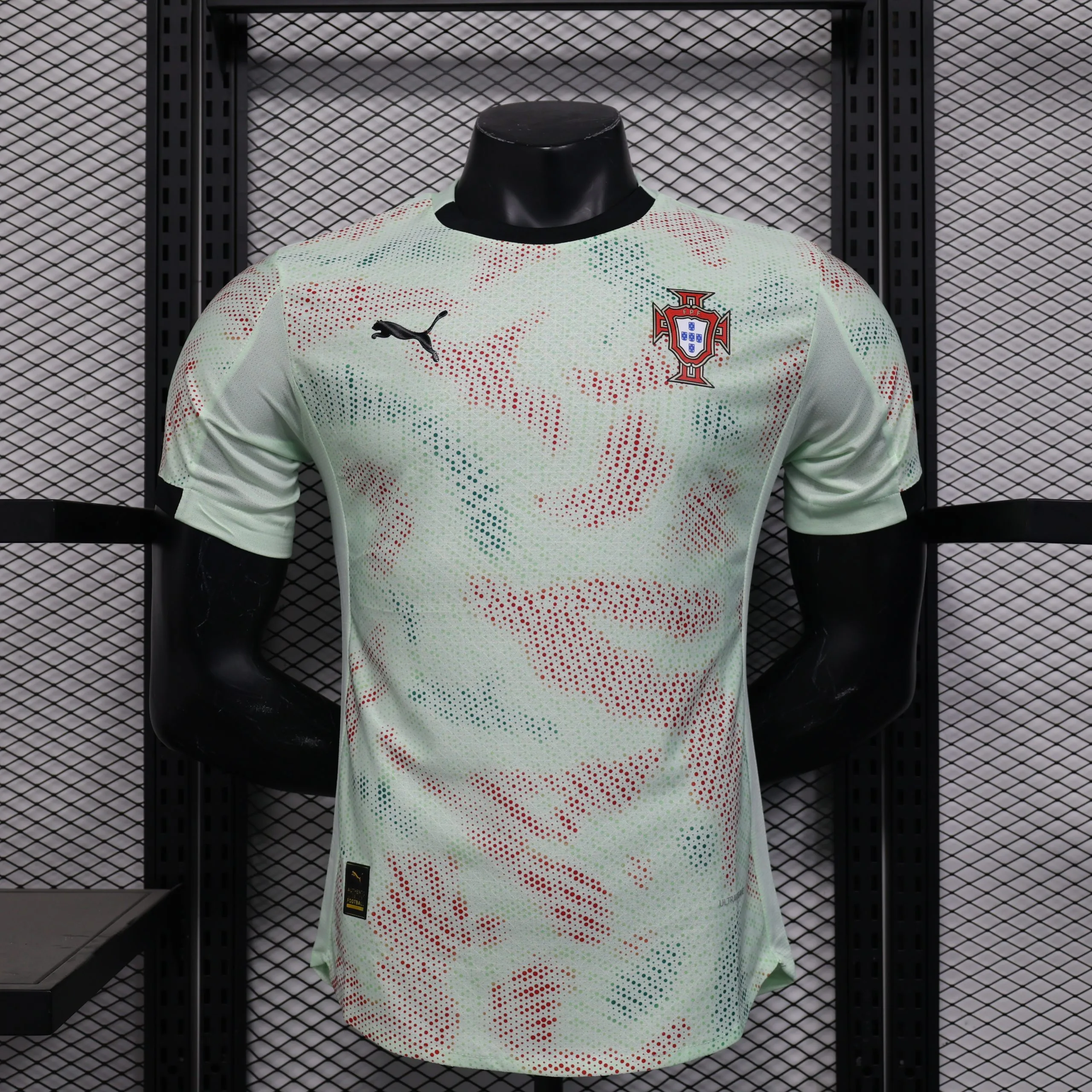 534cbd4a Portugal 2026 Pre-Match Player Version Soccer Jersey – Mint Green - Image 1