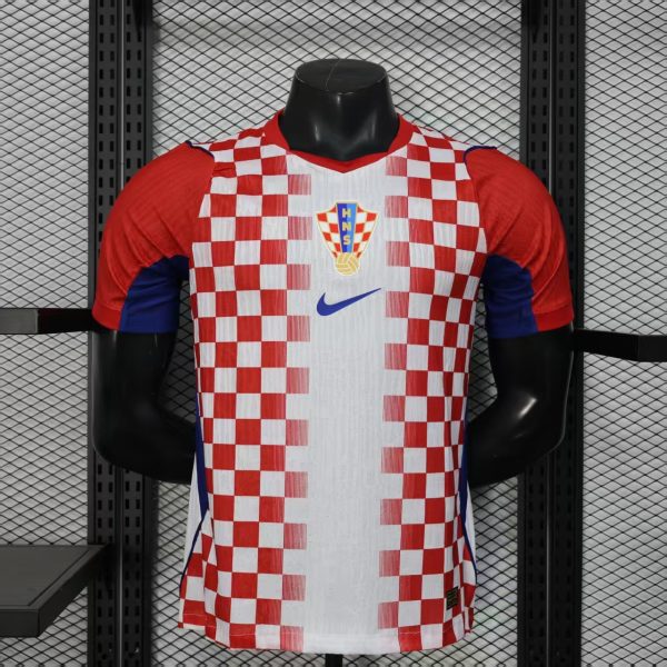 Croatia 2026 Home Red Checker Player Version Soccer Jersey