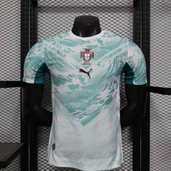 Portugal 2026 Away White & Lagoon Green Player Version Soccer Jersey