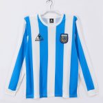 Argentina 1986 Home Long Sleeve Retro Jersey – Sky Blue/White