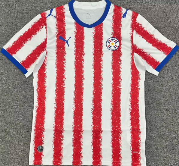 QQ20260520-154440 Paraguay 2026/27 Home Soccer Jersey - Red/White - Image 1