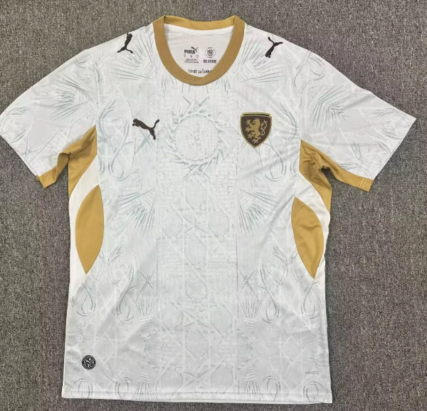 Czech Republic 2026/27 Away Soccer Jersey - White/Gold