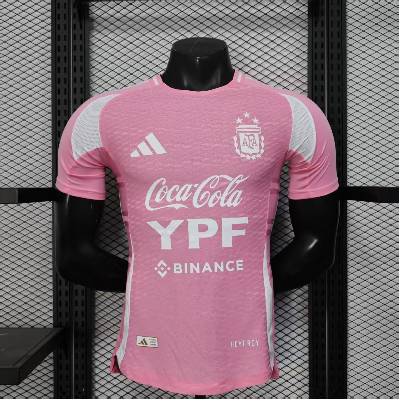 c46f9c93 Argentina 2026 Pink Sponsor Training Player Version Soccer Jersey - Image 1