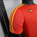 Belgium Retro Special Edition Red Soccer Jersey - Image 7