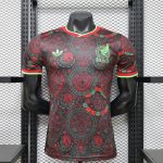 Mexico 2026 Day of the Dead Special Edition Jersey - RedBlack Aztec Skull Design