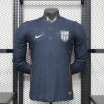 USA Team 2026/27 Away Player Long-Sleeve Jersey - "Stars and Stripes" Navy Blue/Red Elite Edition