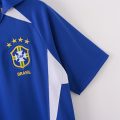 Brazil 2002 Away Retro Jersey – Blue - Image 4