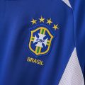 Brazil 2002 Away Retro Jersey – Blue - Image 3