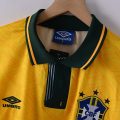 Brazil 1991-93 Home Retro Jersey – Yellow - Image 2