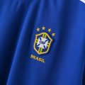 Brazil 1998 Away Long Sleeve Retro Jersey – Blue - Image 5