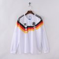 Germany 1990 Home Long Sleeve Retro Jersey – White