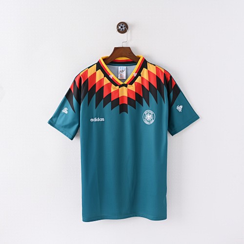small (4) Germany 1994 Away Retro Jersey – Teal Green - Image 1