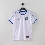 Brazil 1998 Third Retro Jersey – White/Blue