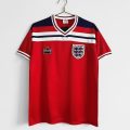 1982 England Away Red Retro Soccer Jersey