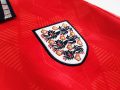 1990 England Away Red Retro Soccer Jersey - Image 3