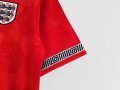 1990 England Away Red Retro Soccer Jersey - Image 4
