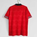 1990 England Away Red Retro Soccer Jersey - Image 5