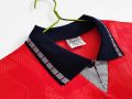 1990 England Away Red Retro Soccer Jersey - Image 2