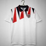 1992 England Home White Retro Soccer Jersey