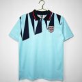 1992 England Third Away Light Blue Retro Soccer Jersey