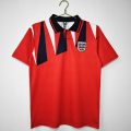 1992 England Away Red Retro Soccer Jersey