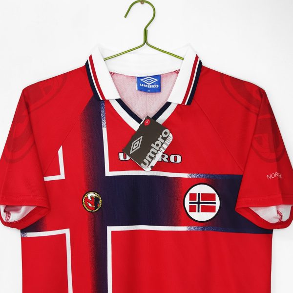 Norway 1997-98 Home Retro Jersey – Red/Navy