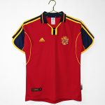 Spain 2000 Home Retro Jersey – Red/Navy