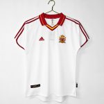 Spain 2000 Away Retro Jersey – White/Red