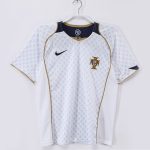 Portugal 2004 Away Retro Jersey – White/Gold