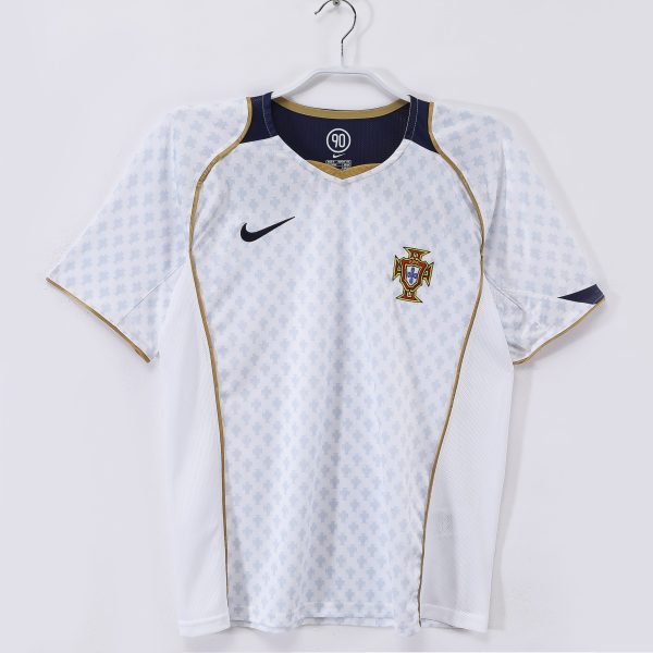 Portugal 2004 Away Retro Jersey – White/Gold