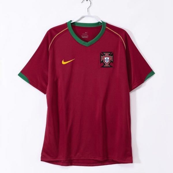 Portugal 2006 Home Retro Jersey – Red/Green