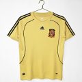 2008 Spain Away Yellow Retro Soccer Jersey