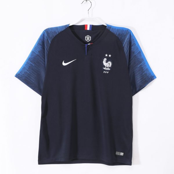 France 2018 World Champions Home Retro Jersey – Navy Blue