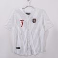 Portugal 2025 Special Edition Baseball Jersey – White Pinstripe Ronaldo 7