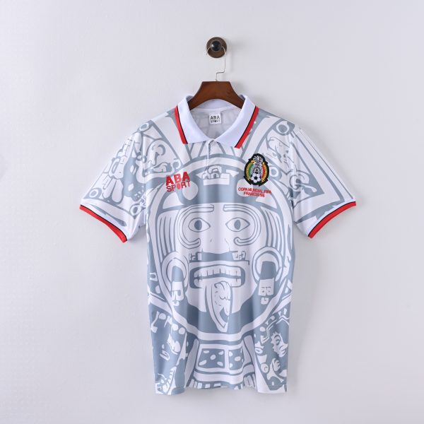 Mexico 1998 Away Retro Jersey – White/Gray