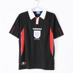 1998 England Third Away Black Retro Soccer Jersey