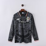 Mexico 1998 Third Long Sleeve Retro Jersey – Black/Gray
